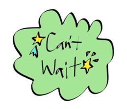 Fashionable English Stickers sticker #14558492