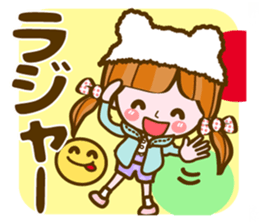 Cute Girl with sereral comments2 sticker #14559160