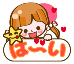 Cute Girl with sereral comments2 sticker #14559161