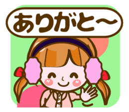 Cute Girl with sereral comments2 sticker #14559162