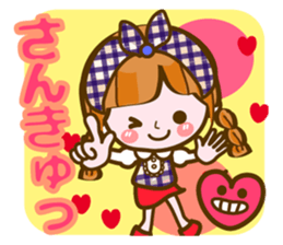 Cute Girl with sereral comments2 sticker #14559163