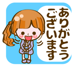 Cute Girl with sereral comments2 sticker #14559165