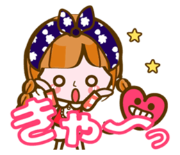 Cute Girl with sereral comments2 sticker #14559172