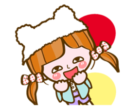 Cute Girl with sereral comments2 sticker #14559180