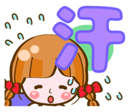 Cute Girl with sereral comments2 sticker #14559182