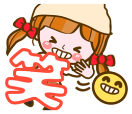 Cute Girl with sereral comments2 sticker #14559183