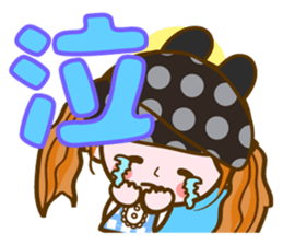 Cute Girl with sereral comments2 sticker #14559185