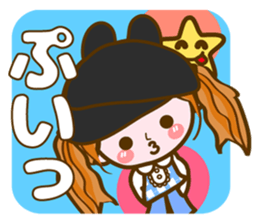 Cute Girl with sereral comments2 sticker #14559187