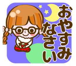 Cute Girl with sereral comments2 sticker #14559193