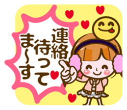 Cute Girl with sereral comments2 sticker #14559195