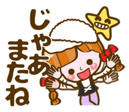 Cute Girl with sereral comments2 sticker #14559197