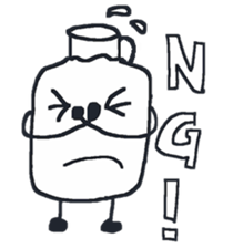 Pure white milk-kun sticker #14560256