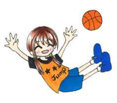 Jumping Girls! Basketball team! sticker #14562362