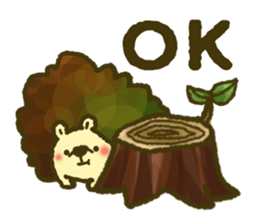 Fluffy gentle hedgehog sticker #14562899