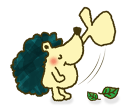 Fluffy gentle hedgehog sticker #14562901