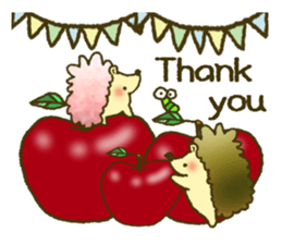 Fluffy gentle hedgehog sticker #14562915