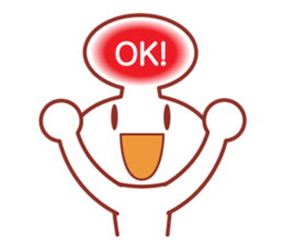 Balloon man of happy life Sticker. sticker #14563358