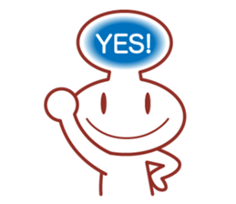 Balloon man of happy life Sticker. sticker #14563360