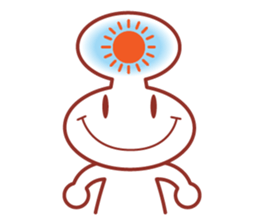 Balloon man of happy life Sticker. sticker #14563395
