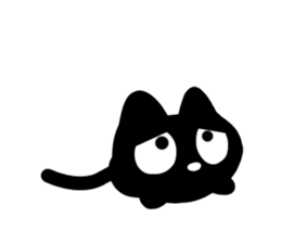 Very cute black cat.(Various feelings) sticker #14563616