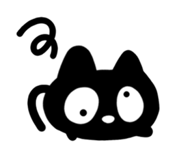 Very cute black cat.(Various feelings) sticker #14563617