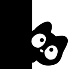 Very cute black cat.(Various feelings) sticker #14563618