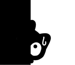 Very cute black cat.(Various feelings) sticker #14563619