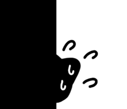 Very cute black cat.(Various feelings) sticker #14563620