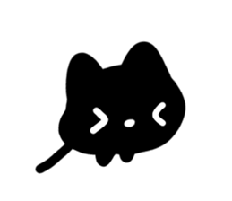 Very cute black cat.(Various feelings) sticker #14563622