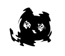 Very cute black cat.(Various feelings) sticker #14563623