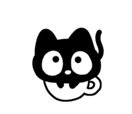Very cute black cat.(Various feelings) sticker #14563624