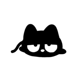 Very cute black cat.(Various feelings) sticker #14563625