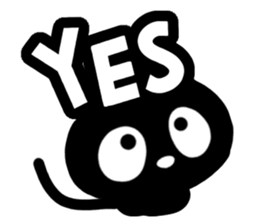 Very cute black cat.(Various feelings) sticker #14563626