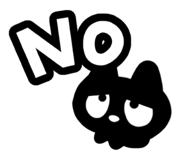 Very cute black cat.(Various feelings) sticker #14563627