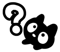 Very cute black cat.(Various feelings) sticker #14563628