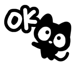 Very cute black cat.(Various feelings) sticker #14563629