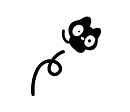 Very cute black cat.(Various feelings) sticker #14563631