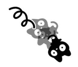 Very cute black cat.(Various feelings) sticker #14563632