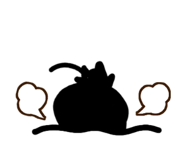 Very cute black cat.(Various feelings) sticker #14563633