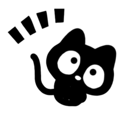 Very cute black cat.(Various feelings) sticker #14563634