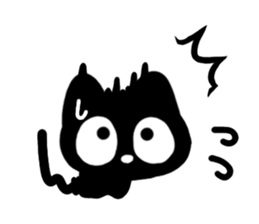 Very cute black cat.(Various feelings) sticker #14563635
