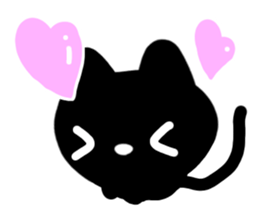 Very cute black cat.(Various feelings) sticker #14563638