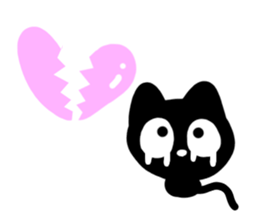 Very cute black cat.(Various feelings) sticker #14563639