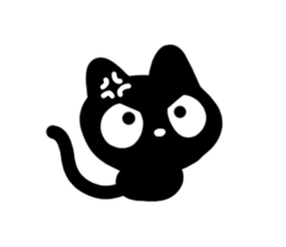 Very cute black cat.(Various feelings) sticker #14563640