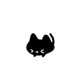 Very cute black cat.(Various feelings) sticker #14563643