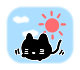 Very cute black cat.(Various feelings) sticker #14563644