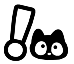 Very cute black cat.(Various feelings) sticker #14563645