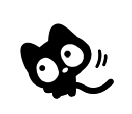 Very cute black cat.(Various feelings) sticker #14563647