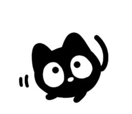 Very cute black cat.(Various feelings) sticker #14563648