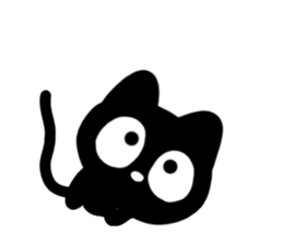 Very cute black cat.(Various feelings) sticker #14563649